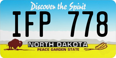 ND license plate IFP778