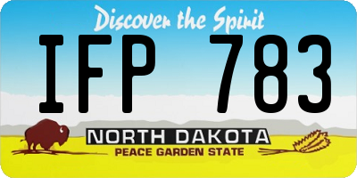 ND license plate IFP783