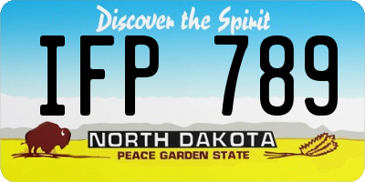 ND license plate IFP789