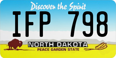 ND license plate IFP798