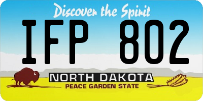 ND license plate IFP802