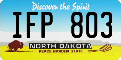 ND license plate IFP803