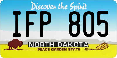 ND license plate IFP805