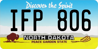 ND license plate IFP806