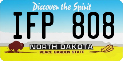 ND license plate IFP808