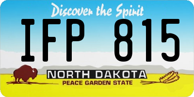 ND license plate IFP815