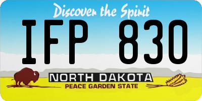 ND license plate IFP830