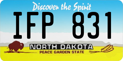 ND license plate IFP831