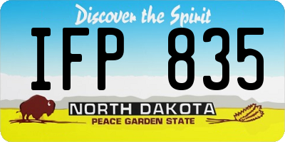 ND license plate IFP835