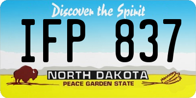 ND license plate IFP837