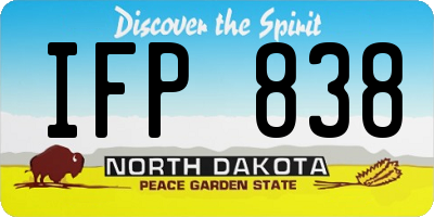 ND license plate IFP838