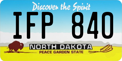 ND license plate IFP840