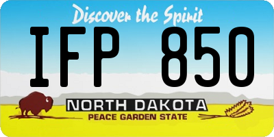 ND license plate IFP850