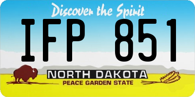 ND license plate IFP851