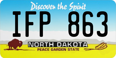 ND license plate IFP863