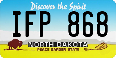 ND license plate IFP868