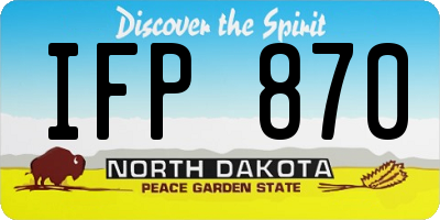 ND license plate IFP870