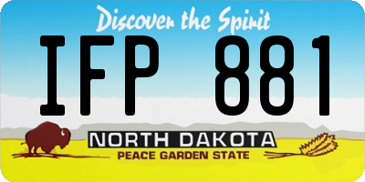 ND license plate IFP881