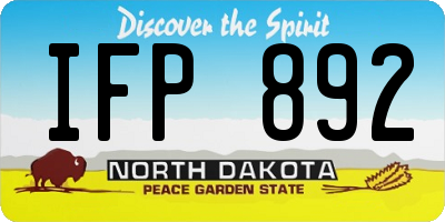ND license plate IFP892