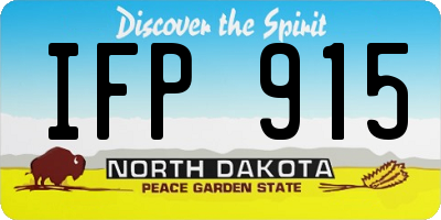 ND license plate IFP915