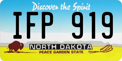 ND license plate IFP919