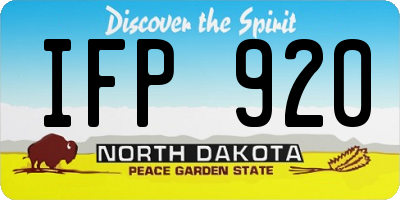 ND license plate IFP920