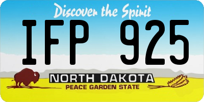 ND license plate IFP925