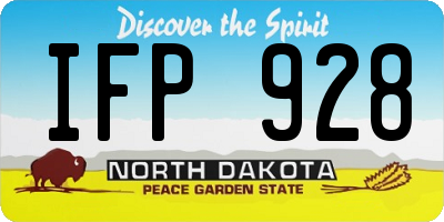 ND license plate IFP928