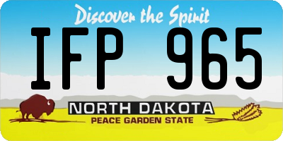 ND license plate IFP965