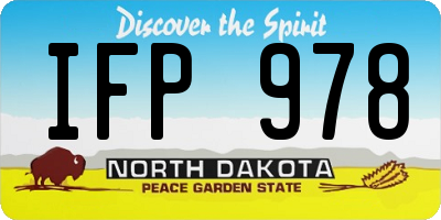 ND license plate IFP978