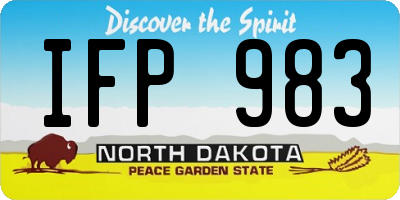 ND license plate IFP983
