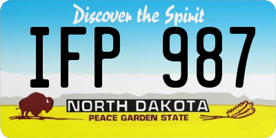 ND license plate IFP987