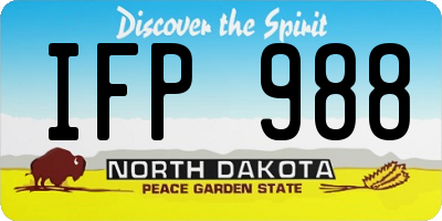 ND license plate IFP988