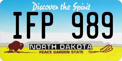 ND license plate IFP989