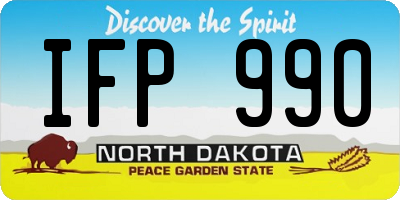 ND license plate IFP990