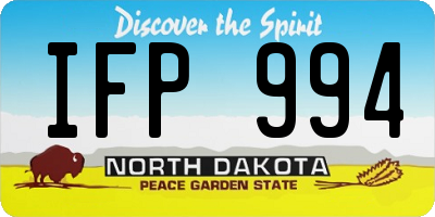 ND license plate IFP994