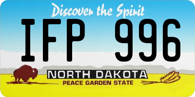 ND license plate IFP996