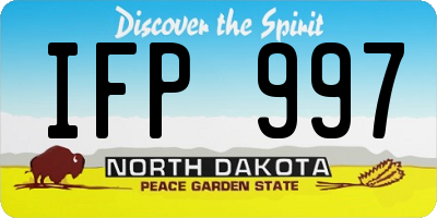 ND license plate IFP997
