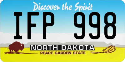 ND license plate IFP998