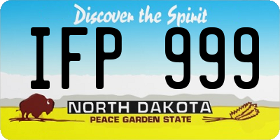 ND license plate IFP999