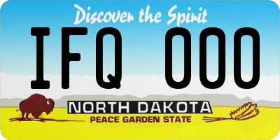 ND license plate IFQ000
