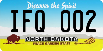 ND license plate IFQ002
