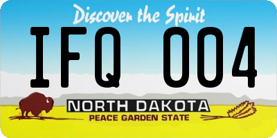 ND license plate IFQ004