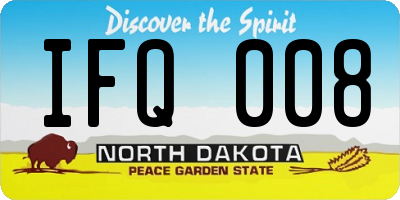 ND license plate IFQ008