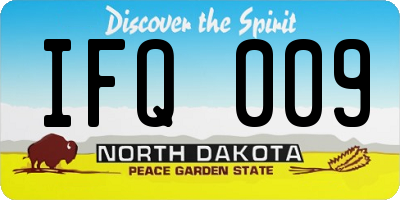 ND license plate IFQ009