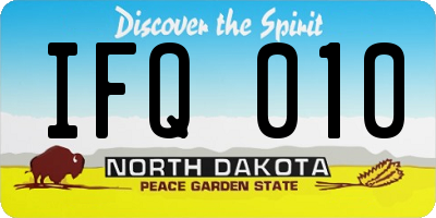 ND license plate IFQ010