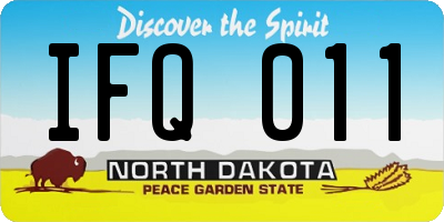 ND license plate IFQ011