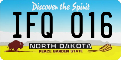 ND license plate IFQ016