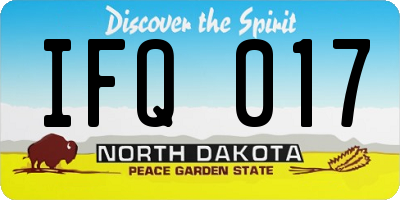 ND license plate IFQ017