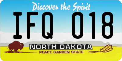 ND license plate IFQ018